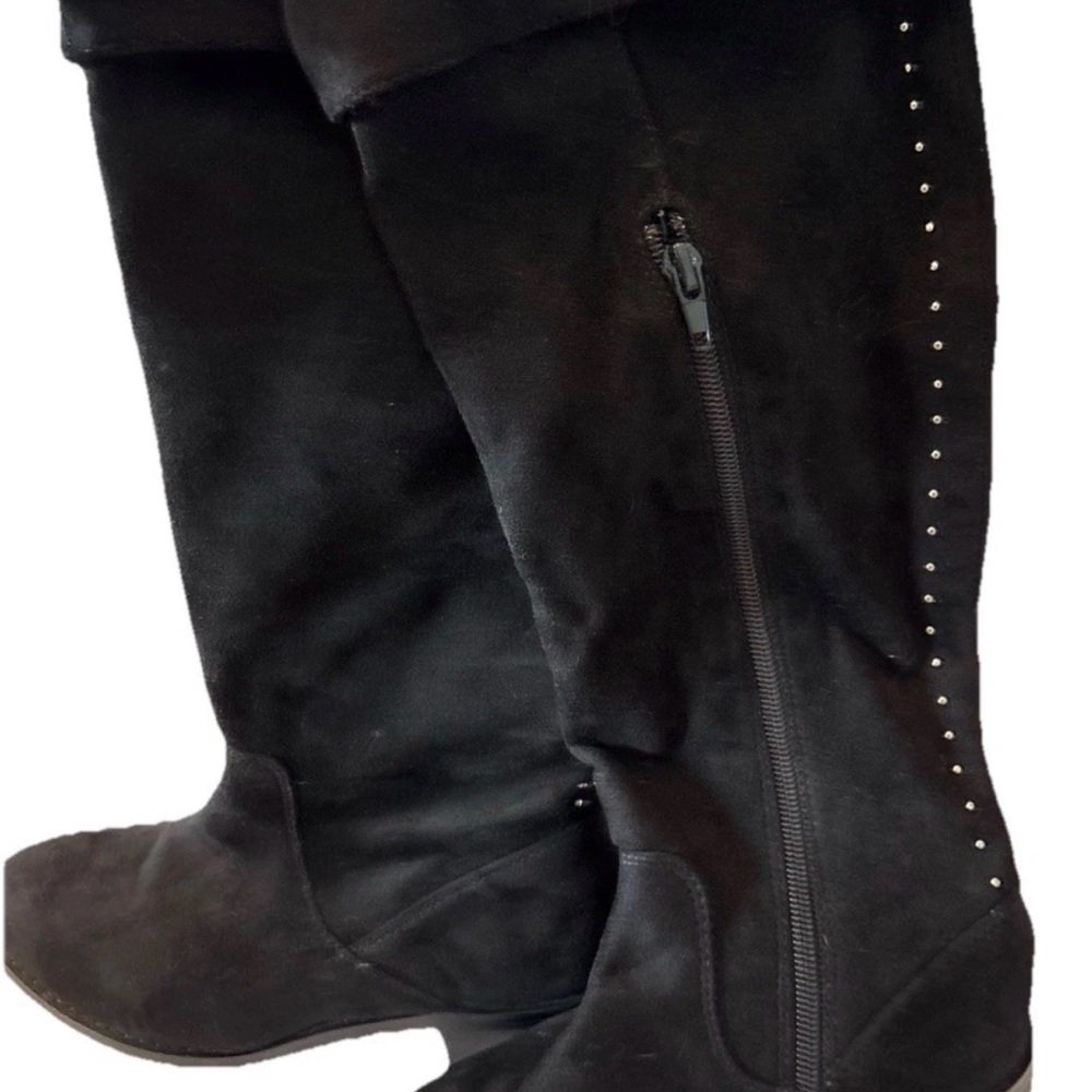 GC Shoes Audrey Black mid calf Boots with Studded Detail Brand New